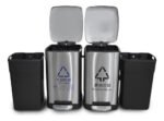 Tacho Contenedor Basura Doble Acero Con Pedal Otten 18 Lts Plateado - Imagen 8