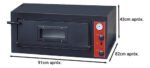 Horno Pizzero Eléctrico Multifunción Con Visor Otten Tep-2-1 Negro - Imagen 2