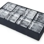 Cubetera Silicona Hielera 8 Cubos Grandes De 4,6 Cm Negro  OTTEN
