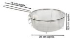 Canasto Freidor Redondo Acero Inoxicidable Otten 20 Cm - Imagen 2