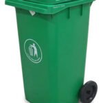 Tacho Contenedor Basura Reciclable Con Ruedas Otten 100 Lts Verde