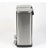 Tacho Contenedor Basura Doble Acero Con Pedal Otten 27 Lts Plateado - Imagen 5