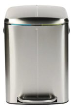 Tacho Contenedor Basura Doble Acero Con Pedal Otten 40 Lts Plateado - Imagen 7