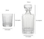 Set X 7 Piezas Para Whisky Vasos Y Licorera Otten 750 Ml Transparente - Imagen 2