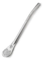 Bombilla Para Mate Plana Acero Inoxidable 15 Cm Otten Plateado