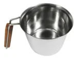 Jarro Hervidor De Acero Inoxidable Vima 11 Cm Mango Madera Plateado - Imagen 3