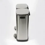 Tacho Contenedor Basura Doble Acero 100 Lts Reciclaje Otten Plateado - Imagen 6