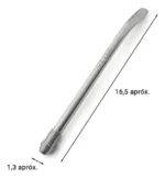 Bombilla Mate Plana Con Resorte Acero Inoxidable 16 Cm Otten Plateado - Imagen 3