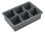 Cubetera Silicona Hielera 6 Hielos Grandes De 4,6 Cm Gris - Imagen 4
