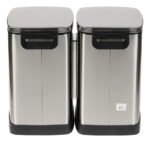 Tacho Contenedor Basura Doble Acero Con Pedal Otten 18 Lts Plateado - Imagen 7