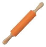 Rodillo Giratorio Silicona Madera Dunia 31cm Naranja