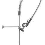 Grifería Extensible Acero Doble Temperatura Cocina Otten Plateado Brillante