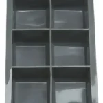 Cubetera Silicona Hielera 6 Hielos Grandes De 4,6 Cm Gris  OTTEN