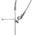 Grifería Extensible Acero Doble Temperatura Cocina Otten Plateado Brillante