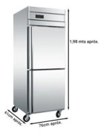 Freezer Vertical 500 Lts Doble Puerta Otten Plateado - Imagen 2