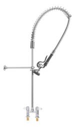 Grifería Extensible Acero Doble Temperatura Cocina Otten Plateado Brillante