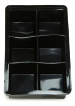 Cubetera Silicona Hielera 6 Hielos Grandes De 4,6 Cm Negro  OTTEN