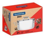 Cacerola Con Asas Acero Inoxidable Tramontina Brava 24 Cm Gris - Imagen 4