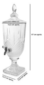 Dispenser De Bebidas Vidrio Con Canilla Otten 3 Lts Ts1117-53 - Imagen 2