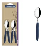 Juego Set X 12 Cucharas De Té Tramontina Ipanema Mango Azul - Imagen 2