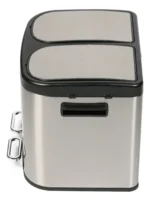 Tacho Contenedor Basura Doble Acero Con Pedal Otten 20 Lts Plateado - Imagen 6