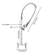 Grifería Extensible Acero Doble Temperatura Cocina Otten Plateado Brillante - Imagen 3