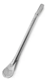Bombilla Para Mate Plana De Acero Inoxidable 17 Cm Otten Plateado