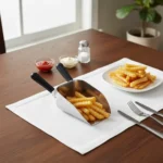 Pala Para Papas Fritas Acero Inoxidable Doble Mango Otten Plateado - Imagen 3