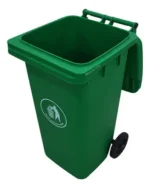 Tacho Contenedor Basura Reciclable Con Ruedas Otten 100 Lts Verde - Imagen 3
