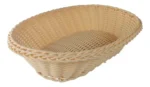 Panera Trenzada Plastico Oval Calidad Premium 27 Cm Color Crema Lisa - Imagen 2