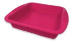 Molde Torta Cuadrado Tortera Silicona Antiadherente 22 Cm Color Fucsia - Imagen 3