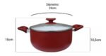 Set Batería Cerámica Rojo Cerámica  3p Olla-sarten 24 Cm  Rojo - Imagen 3