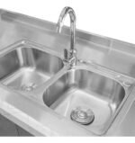 Mesa Con Bacha Doble Acero Inoxidable Bajo Mesada Otten - Imagen 3