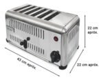 Tostadora Electrica De Pan 6 Ranuras Otten Plateado - Imagen 2