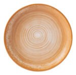 Plato Postre Porcelana Schmidt Esfera Color 21 Cm Color Mostaza