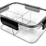 Taper Vianda Contenedor Hermetico Con Divisiones 20 Cm Blanco/negro