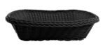 Panera Plastico Trenzada Rectangular Calidad Premium 27 Cm Color Negro Lisa - Imagen 3