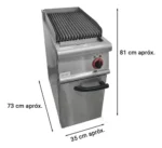 Parrilla Electrica Con Gabinete Acero Inoxidable Otten Plateado - Imagen 2