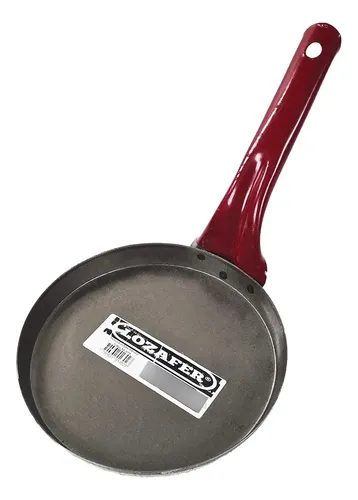 Sarten Panquequera Mango Tubular 18 Cm Chapa Sin Enlozar Plateado