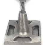 Molde Hamburguesa Cuadrado Fundicion De Aluminio 12 Cm Gris