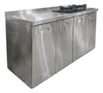 Mesada Cocina Con Anafe Acero Inoxidable Bajo Mesada Otten Plateado