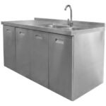 Mesa Con Bacha Doble Acero Inoxidable Bajo Mesada Otten
