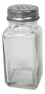 Set Salero Pimentero Vidrio Transparente Soporte Acero Cr 9cm - Imagen 5