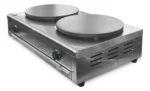 Crepera Panquera Doble Electrica Profesional Otten Plateado