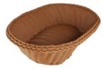Panera Trenzada Plastico Oval Calidad Premium 27 Cm Color Camel Lisa - Imagen 2