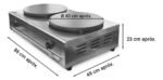 Crepera Panquera Doble Electrica Profesional Otten Plateado - Imagen 2