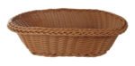 Panera Trenzada Plastico Oval Calidad Premium 27 Cm Color Camel Lisa - Imagen 3
