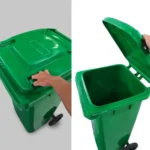 Tacho Contenedor Basura Reciclable Con Ruedas Otten 100 Lts Verde - Imagen 8