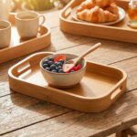 Bandeja Rectangular De Servir Desayuno Bambu Otten 33 X 22 Marrón Claro - Imagen 3