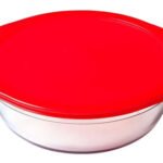 Contenedor Redondo Cook&store O' Cusine Vidrio Templado 2,3l Tapa Roja